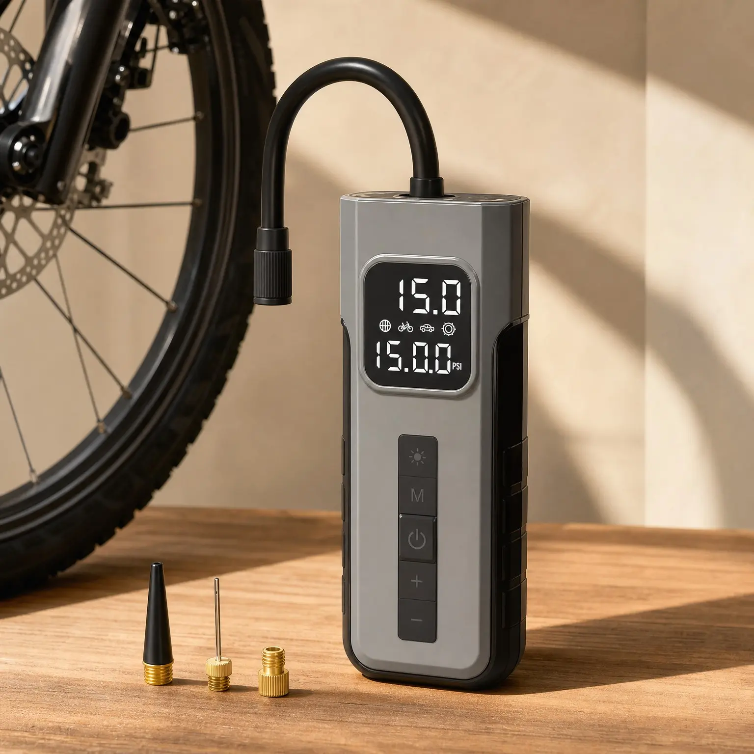 150 PSI Portable Electric Air Compressor Tire Inflator Pump | 1-Min Fast Inflation, Digital Pressure Gauge & LED Light for Car, Motorcycle, Bicycle Tires and Sports BallsGift