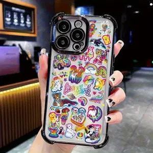 Lisa Frank Vibrant Label Phone Cover for iPhone 17 Air 16 15 14 13 12 11 Pro Max Plus