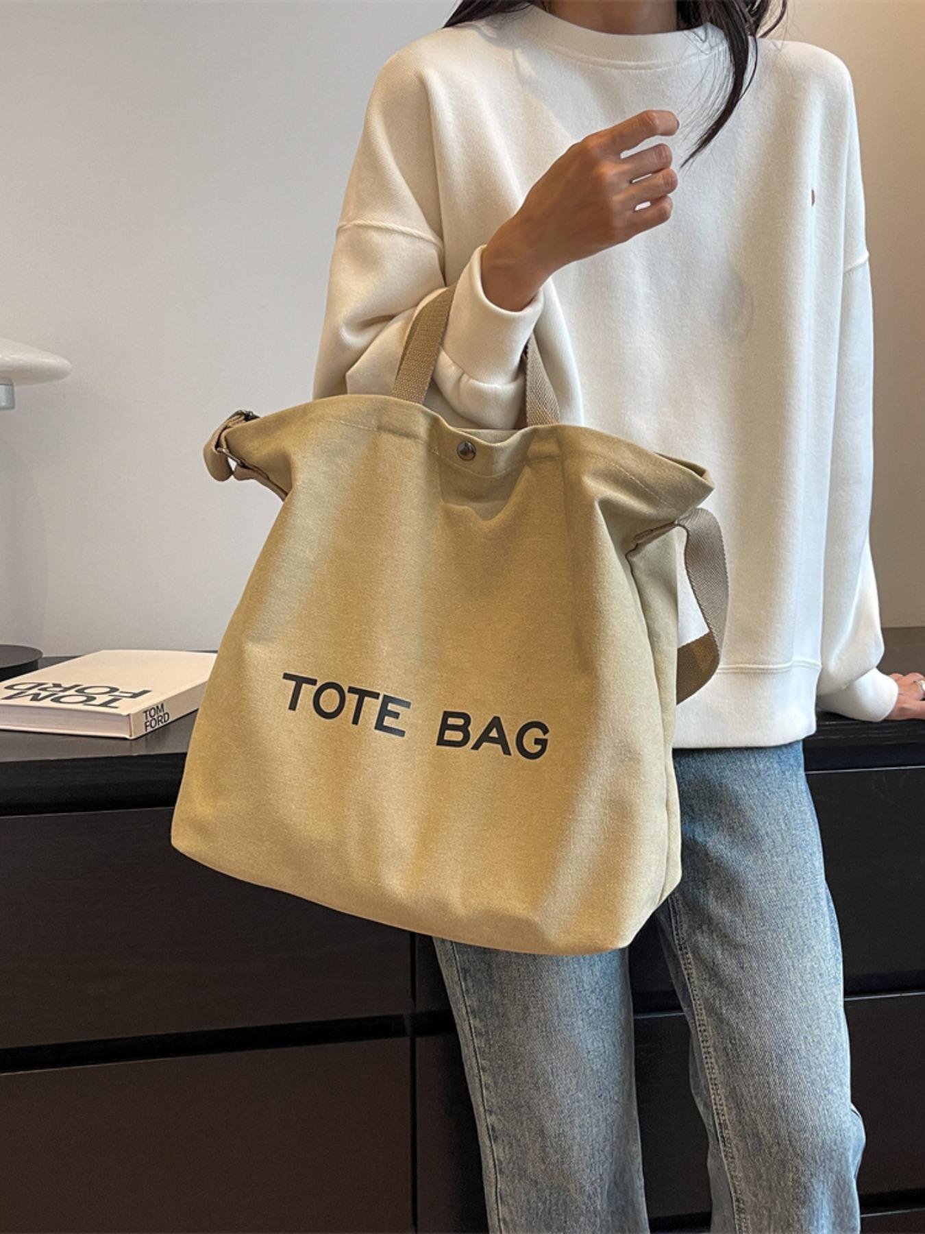 Large Capacity Casual Solid Color Shoulder Bag for Women, Fashionable Tote Bag for Daily Use, Casual Trendy Versatile High-quality Daily Commuting Bag