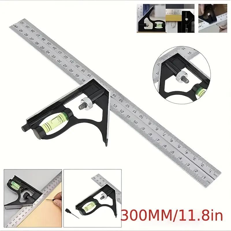 Multifunctional Adjustable Woodworking Tool Set, Precision Angle Measuring Instrument, Durable Metal Design, Construction Tools