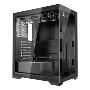 VEVOR PC Gaming Case, Mid - Tower, Computer Case with High - Airflow Tempered Glass Panel, Dust Filter, 6x 120 mm PWM ARGB Fans, Easy Cable Management, for GPU up to 410mm in Length, for ATX/M - ATX/ITX