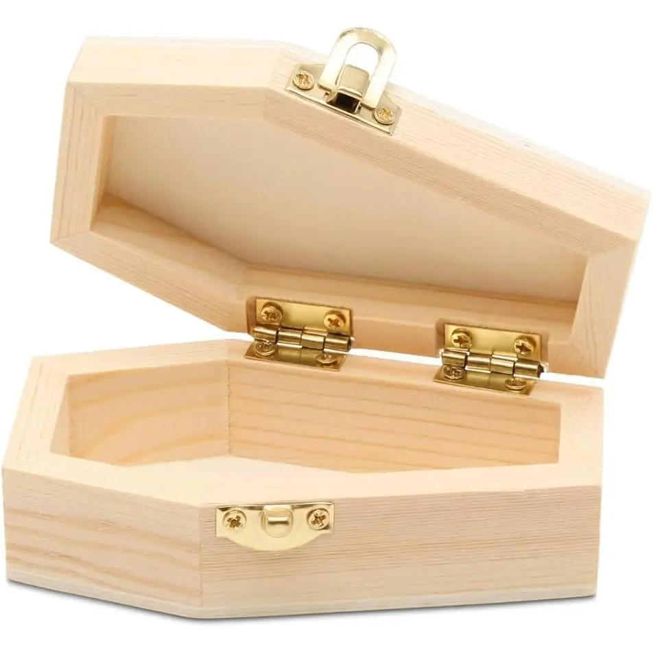 Halloween Coffin  Boxes 4 inch, Pack of 1  Coffins for Crafts, Party  Trays, and Mini Coffin Décor, by