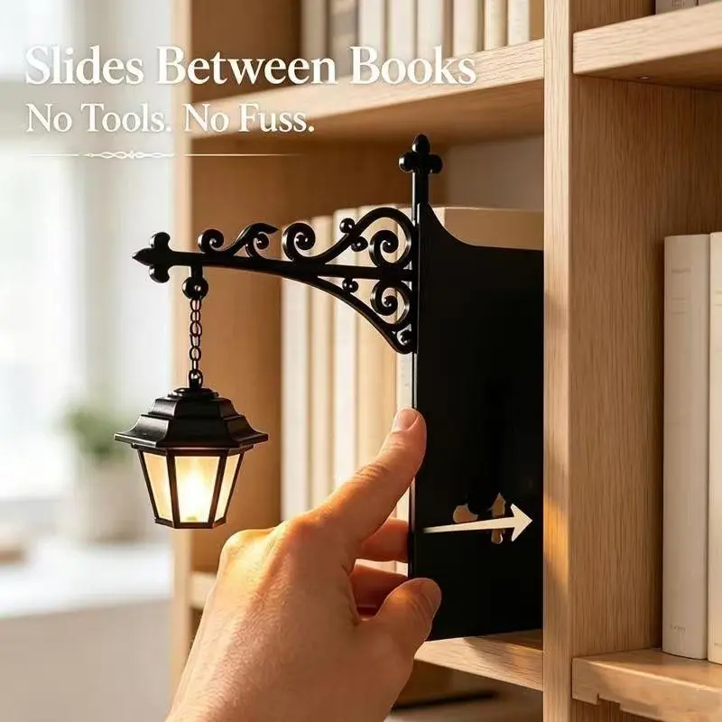 Library Lantern Decorative Bookshelf Light, Mini Hanging Bookshelf Lamp, Bookshelf Illumination, Warm LED Nightlight, Reading Corner Decoration, Halloween Decor