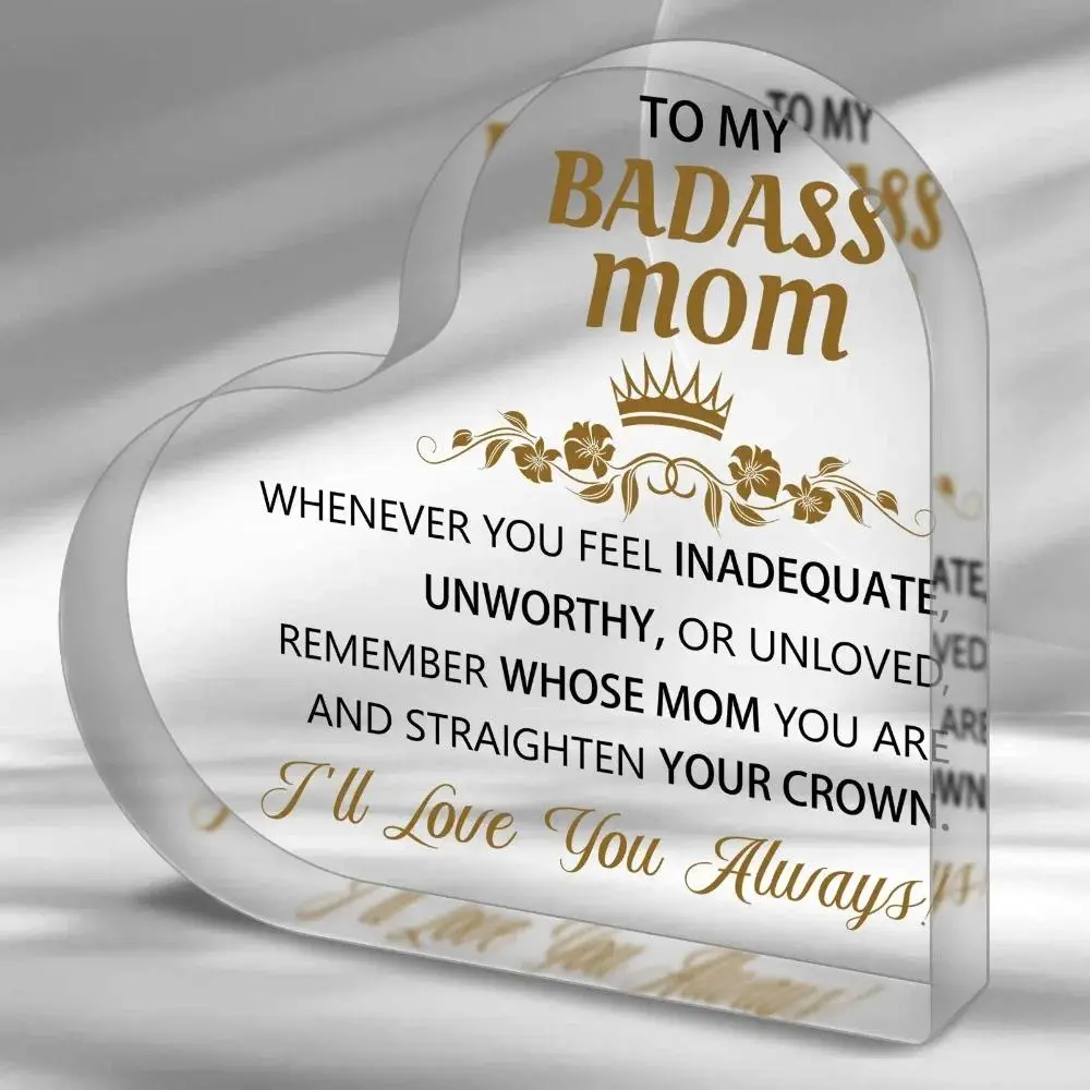 CIFBUY Acrylic Puzzle Sign Heartfelt 4x4 Inch Flat Desktop Decor for Mom Women BFF Sister Birthday Home Office Wall Art Ornament