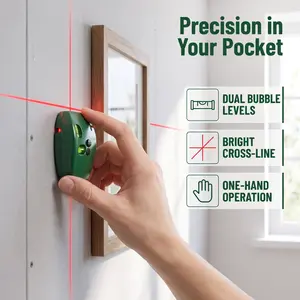 Portable 90 Degree Electronic Red Light Scale Green Light Level Self-Leveling Parallel Line for Construction
