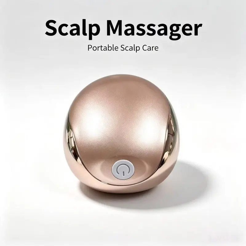 Egg-Shaped Portable Wireless Electric Scalp Massager, Deep Tissue Massage, Head Neck Body Relaxer, Stress Relief, Sleep Improvement, Home Gift, Body Care Machine