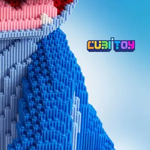 CubiTOY Animation Series Large Blue Alien (12050 PCS) 3D Micro Building Block Model Collectible Toy