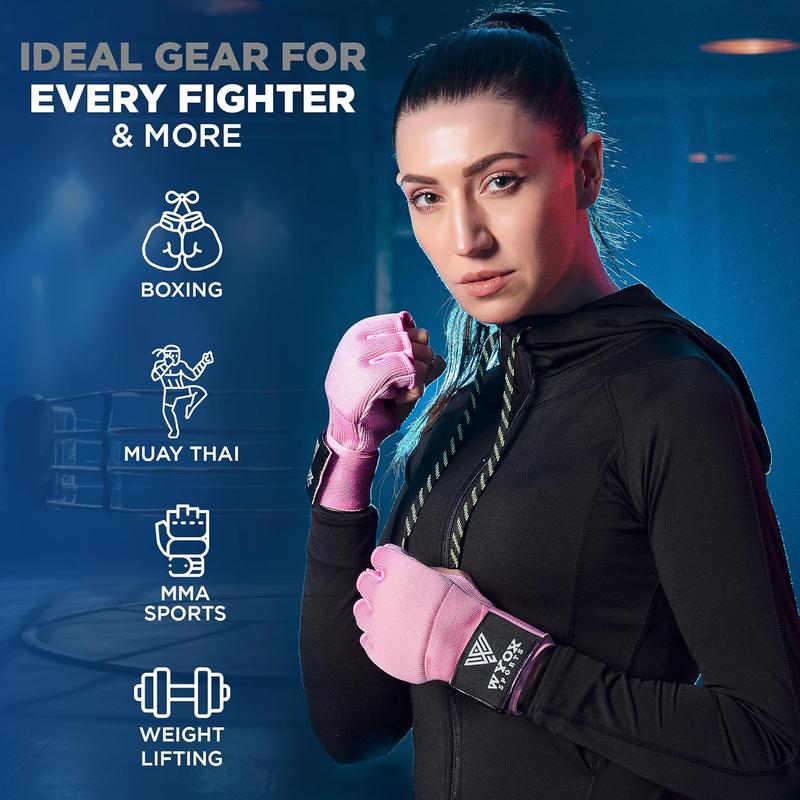 Gel Boxing Hand Wraps Inner Gloves for Men & Women - 80cm Quick Wrist Strap, Padded Knuckle Support, Fingerless MMA Muay Thai Kickboxing Wraps for , Punching & Martial Arts Gel Boxing Hand Wraps Inner Gloves for Men & Women - 80cm Quick Wrist Strap, Padded Knuckle Support, Fingerless MMA Muay Thai Kickboxing Wraps for , Punching & Martial Arts