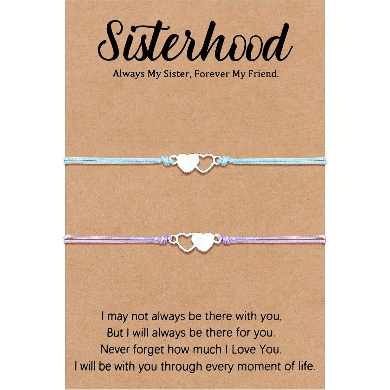 2/3/4/5 Pcs Sisters Bracelet   Friendship BFF Bestie Matching Heart Long Distance Bracelets Birthday Galentines Valentines Day Gifts for Her