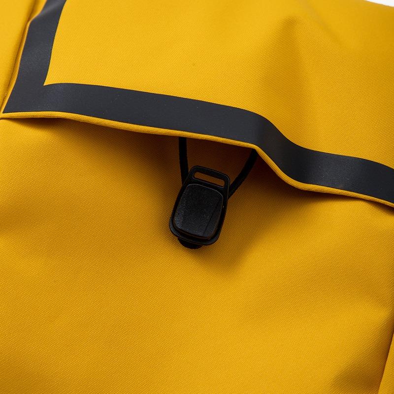 Men's Waterproof Soft Shell Hooded Jacket, Windproof Outdoor Hiking Windbreaker with Geometric Pocket, Casual Streetwear