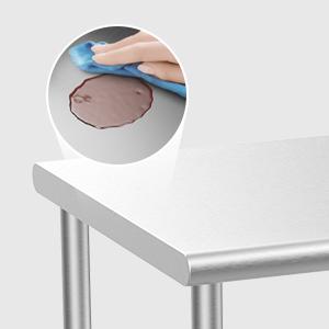 ROVSUN 24/30/36/48'' x 24''Stainless Steel Table for Prep & Work,Commercial Worktables & Workstations, NSF Heavy Duty Metal Table with Adjustable UnderShelf for Kitchen, Restaurant,Home,Hotel,Outdoor SpringStatements