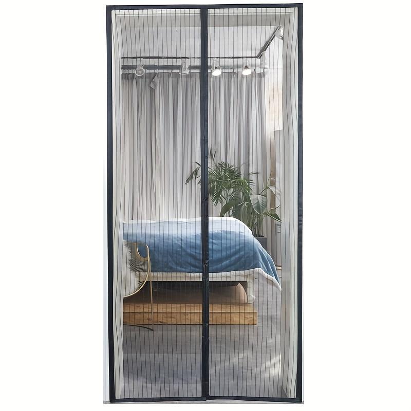 Self-Sealing Magnetic Screen Door with Heavy-Duty Nylon Mesh & Magnets - Hands-Free Insect Protection, Easy Magnetic Strips Installation for Patio, Balcony, Indoor/Outdoor Use, Patio Mosquito Barrier, Functional Door Design, Durable Mesh Material, Balcony