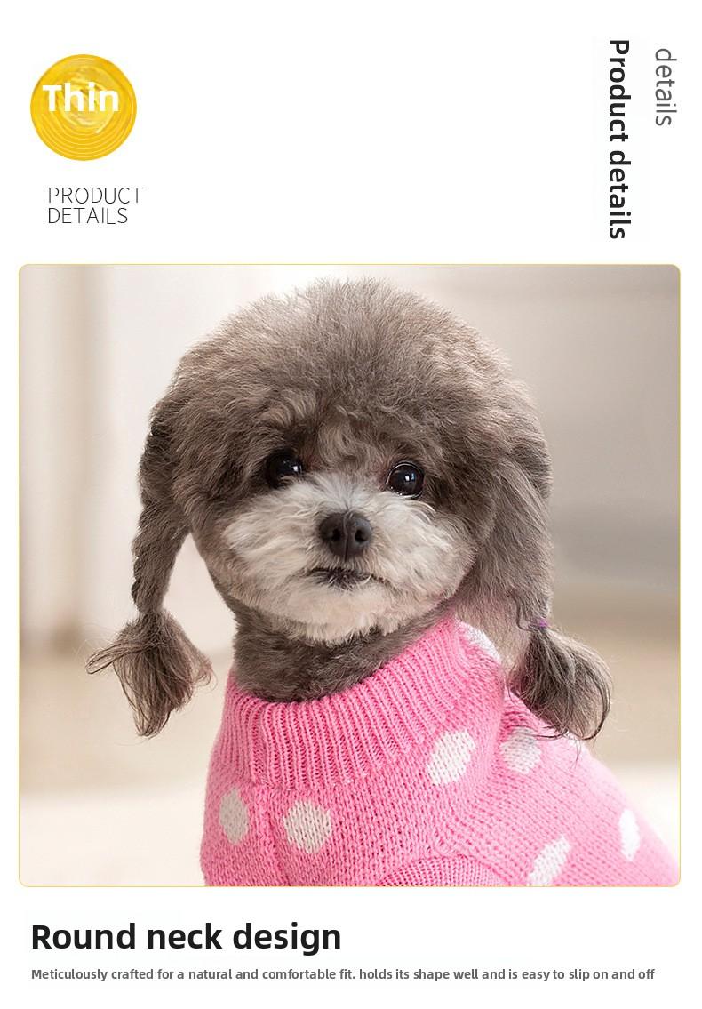 New Pet Knitted Sweater Fall Winter Warm 2-Leg Dog Clothes Multiple Colors Soft Knitwear for Small Medium Dogs Gold Plated Custom Collar shoes