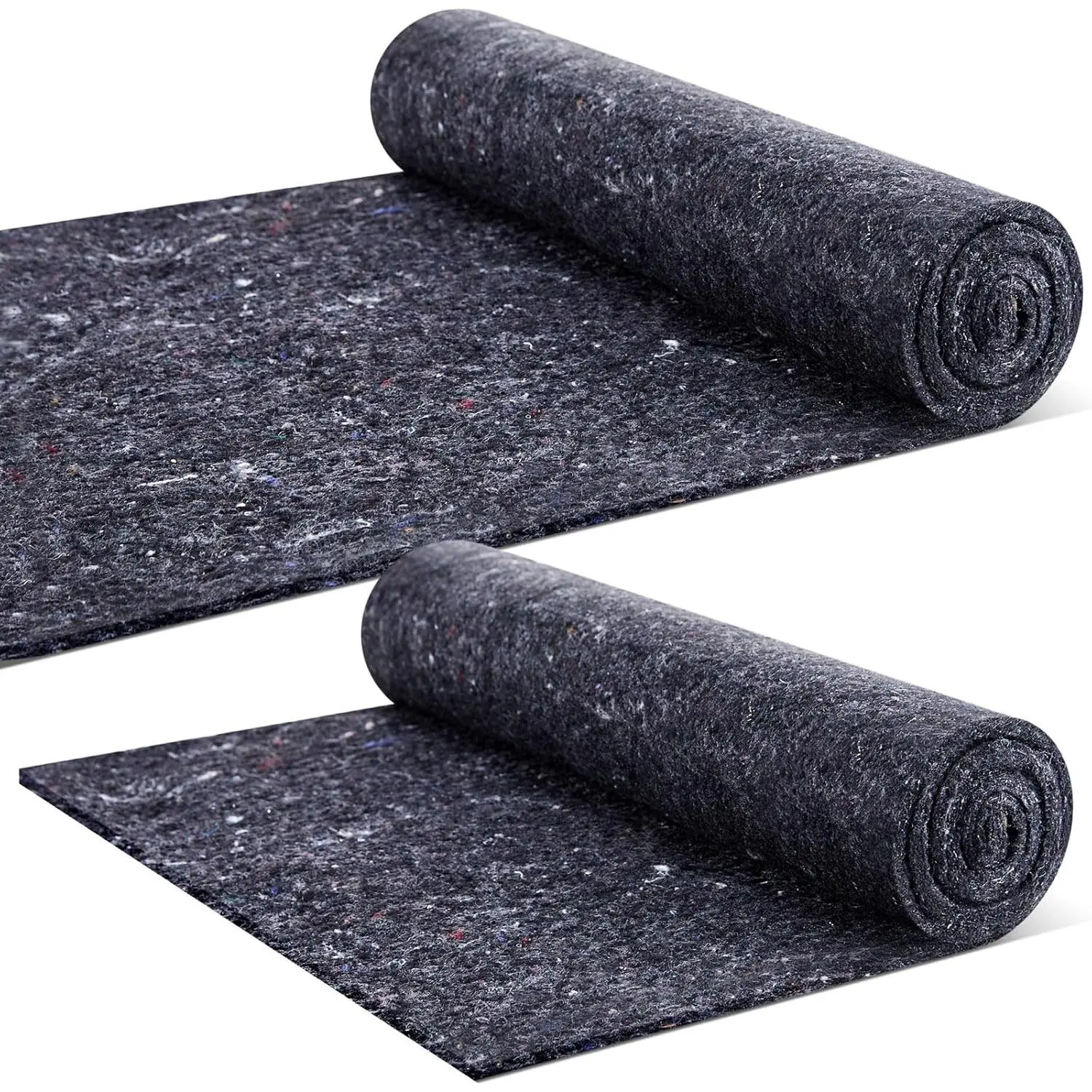 2 Pcs Cotton Dishwasher Insulation Blanket Sound Insulation Roll for Wall, Pipe, Dishwasher, Grey, 16 x 48 x 0.2 Inches