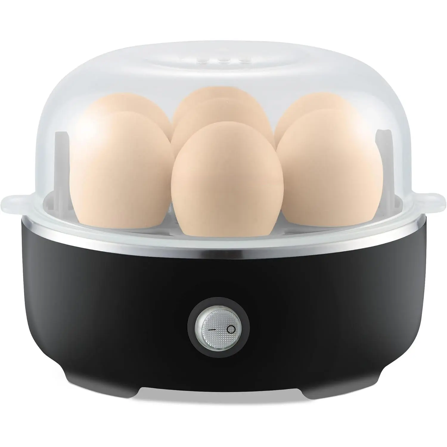 EGC115B Easy Egg Cooker Electric 7-Egg Capacity, Soft, Medium, Hard-Boiled Egg Cooker with Auto Shut-Off, Measuring Cup Included, BPA Free, Classic Black