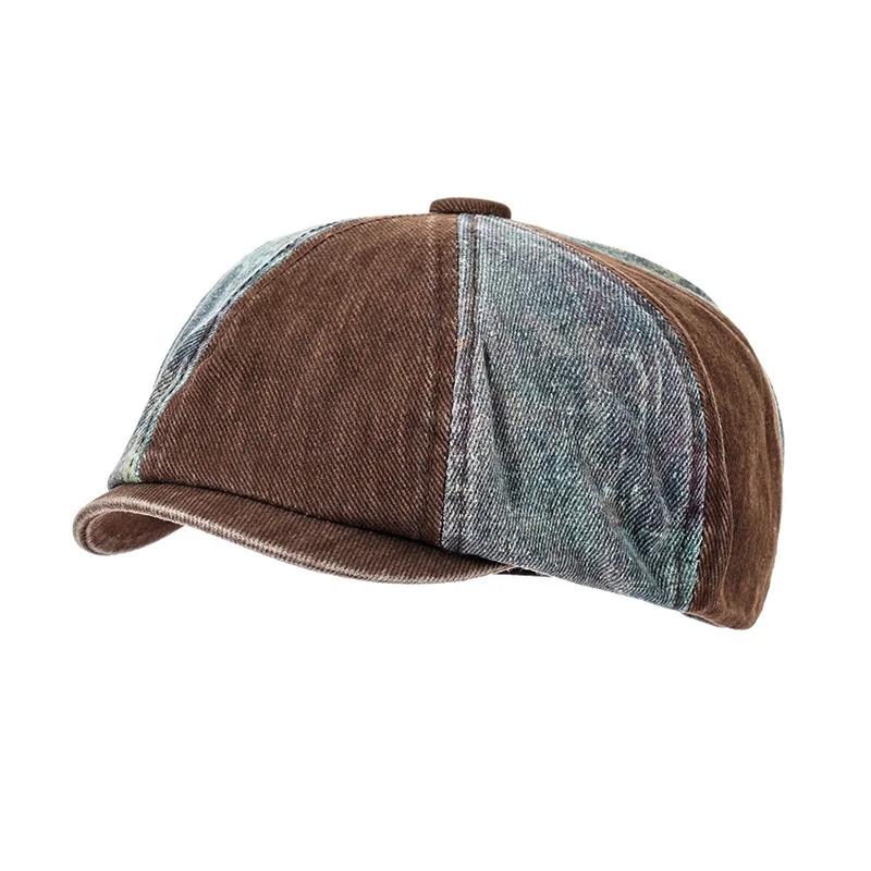 Retro Newsboy Caps Men British Painters Hats Spring Summer Cotton Octagonal Berets Herringbone Gatsby Flat Cap Hip Hop Berets Retro Newsboy Caps Men British Painters Hats Spring Summer Cotton Octagonal Berets Herringbone Gatsby Flat Cap Hip Hop Berets