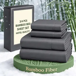 MUXHOMO Children 2200TC Bamboo Bed Sheet Set ,Five-Star hotel quality. Bamboo Fiber Stays Cool, Comfortable and Highly Breathable with Great Moisture Absorption ,16-Inch Deep Pocket for Full 360° Coverage.,Tend to Feel Hot and Kids Asleep-Beding Sets