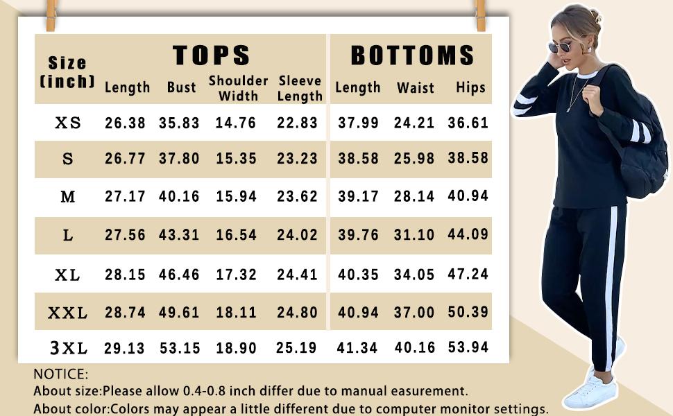 WIHOLL Sweatsuit for Women 2 Piece Outfits for Womens Crewneck Sweatshirts Pullover |(Size Up 1-2 for Oversized Look) SpringStatements