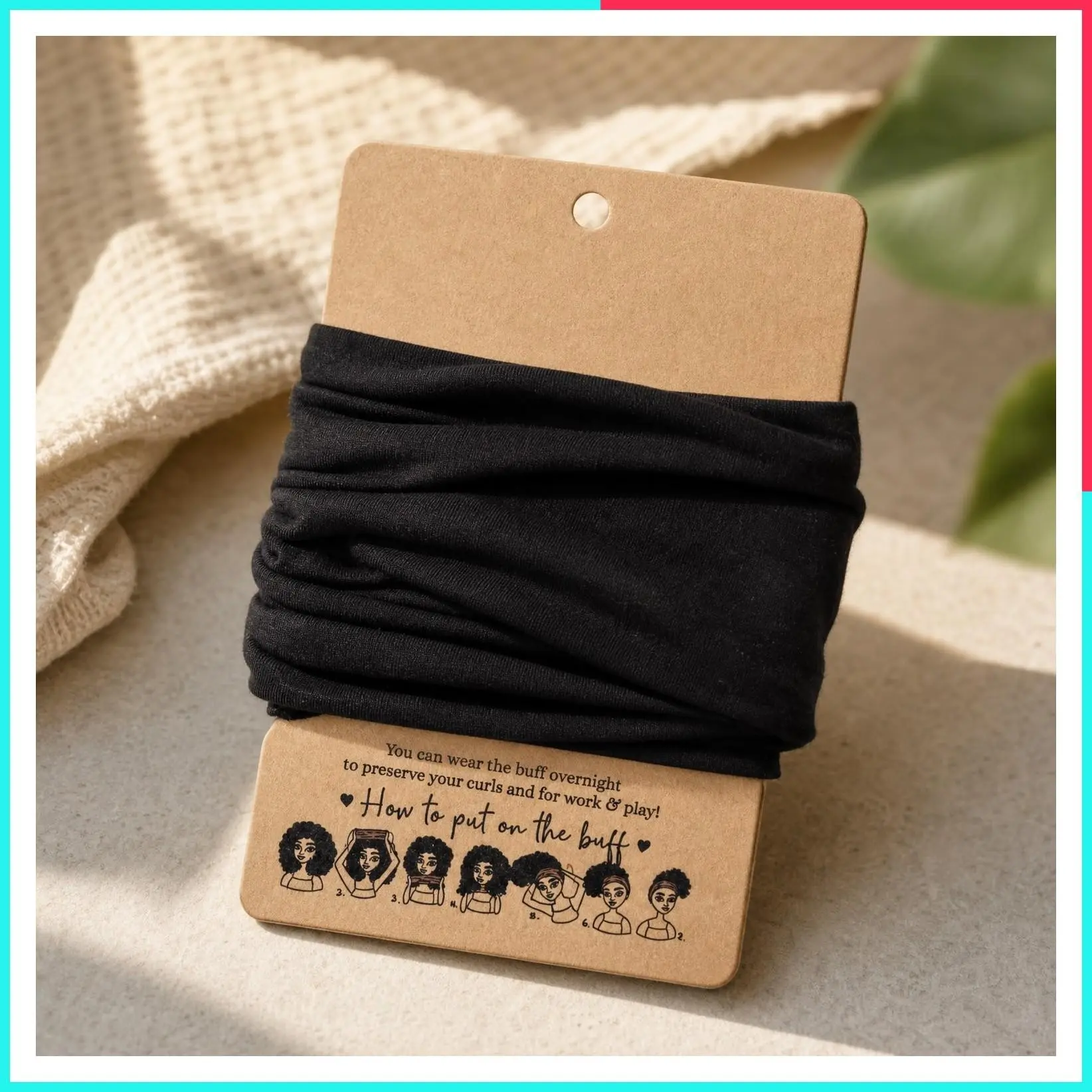Stretchy Non Slip Boho Headbands for Women Curly Hair - Soft Cloth Yoga Workout Wide Headband, Adult Size