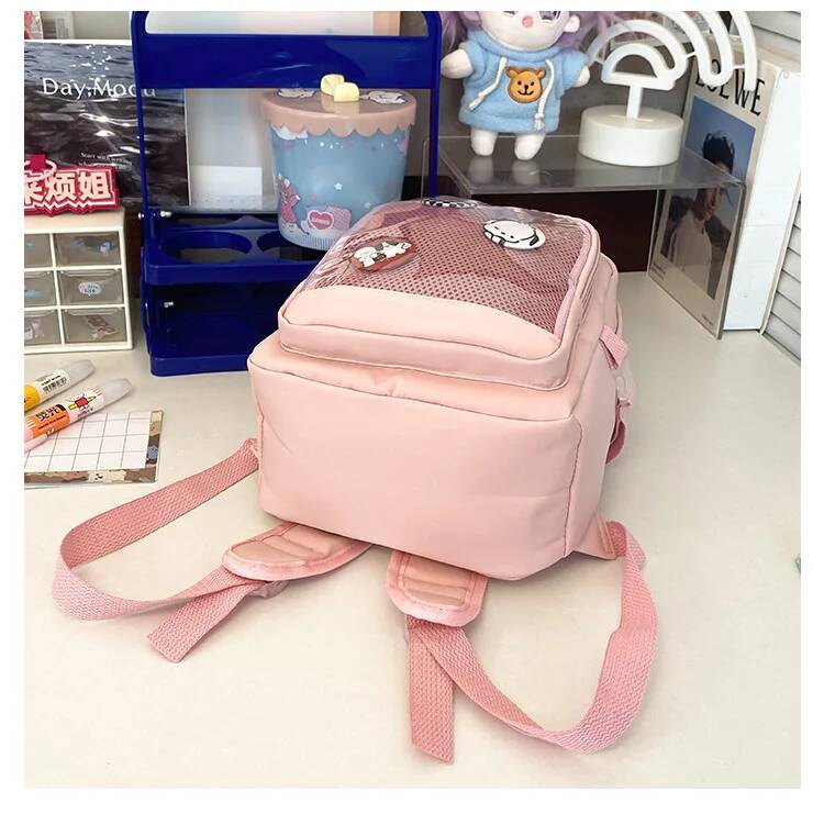 Y2K Cute Mini Backpack Women Fashion ItaBag Sweet Girl Transparent Rucksack DIY Personality Display Knapsack Lolita Shoulder Bag