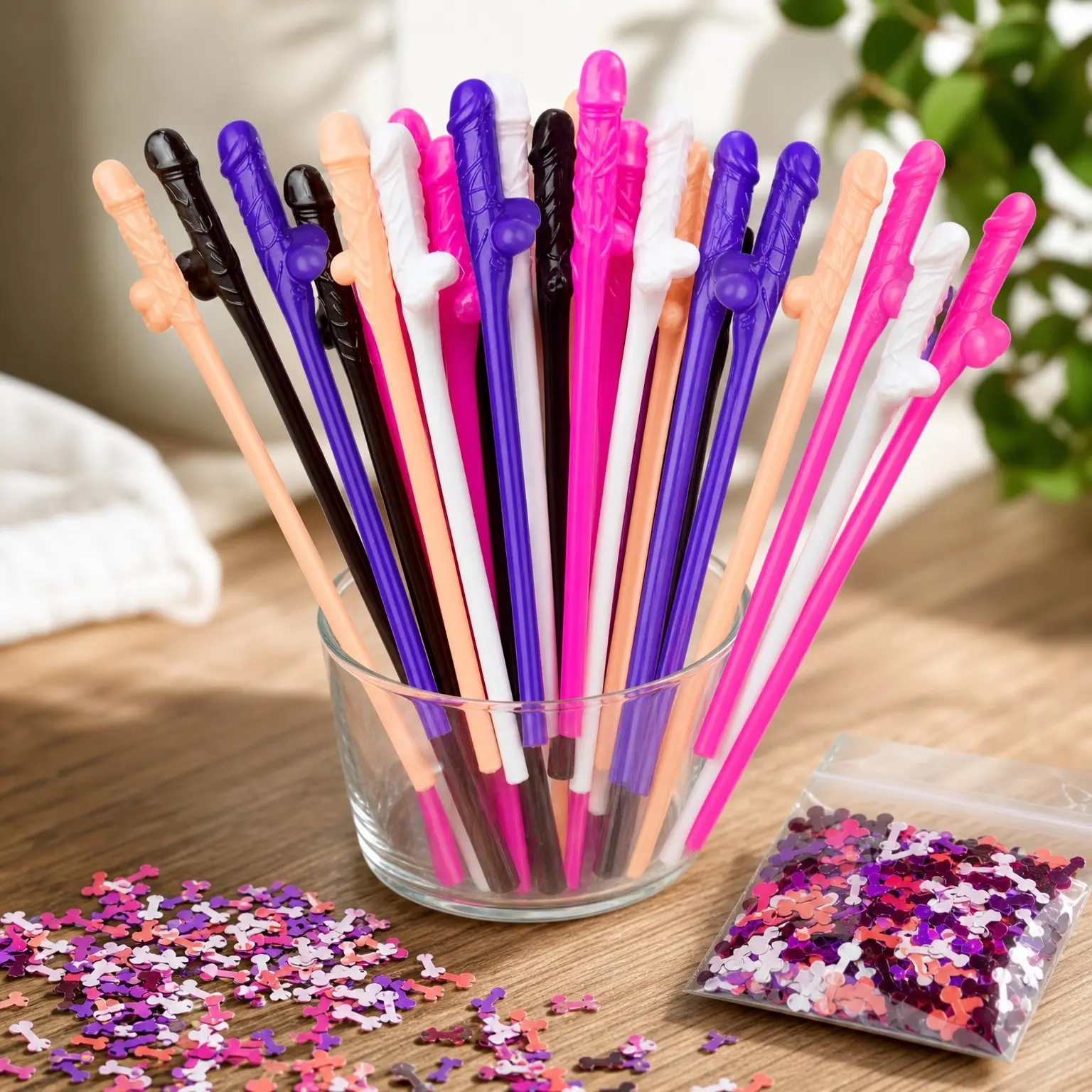 Bachelorette Party Penis Straws - Funny Adult Party Accessories for Bachelor Party, Bride Shower & Hen NightGift