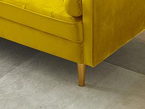 SZLIZCCC 67 Inch Modern Velvet Loveseat Sofa with Tufted Upholstered Back - Mid-Century Compact Design for Small Spaces Living Room&Bedroom (Yellow) SZLIZCCC 67 Inch Modern Velvet Loveseat Sofa with Tufted Upholstered Back - Mid-Century Compact Design for Small Spaces Living Room&Bedroom (Yellow)