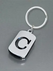 1 set of 26 English A-Z letter military-style keychain, minimalist and cool style stainless steel initial pendant, suitable for both men and women as a couple gift or birthday present.
