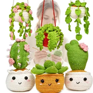 6 Beautiful Crochet Kits, Beginner Crochet Set, DIY Knitting Kit with Step-By-Step Video Tutorial, Adult Knitting Starter Pack