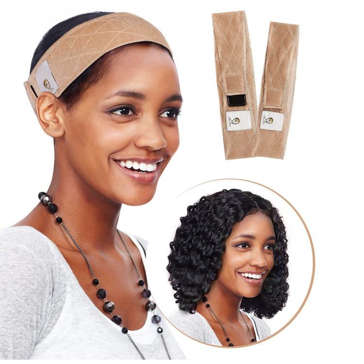 Breathable Adjustable Velvet Wig Grip Headband, Non-Slip Elastic Wig Band for Secure Hold