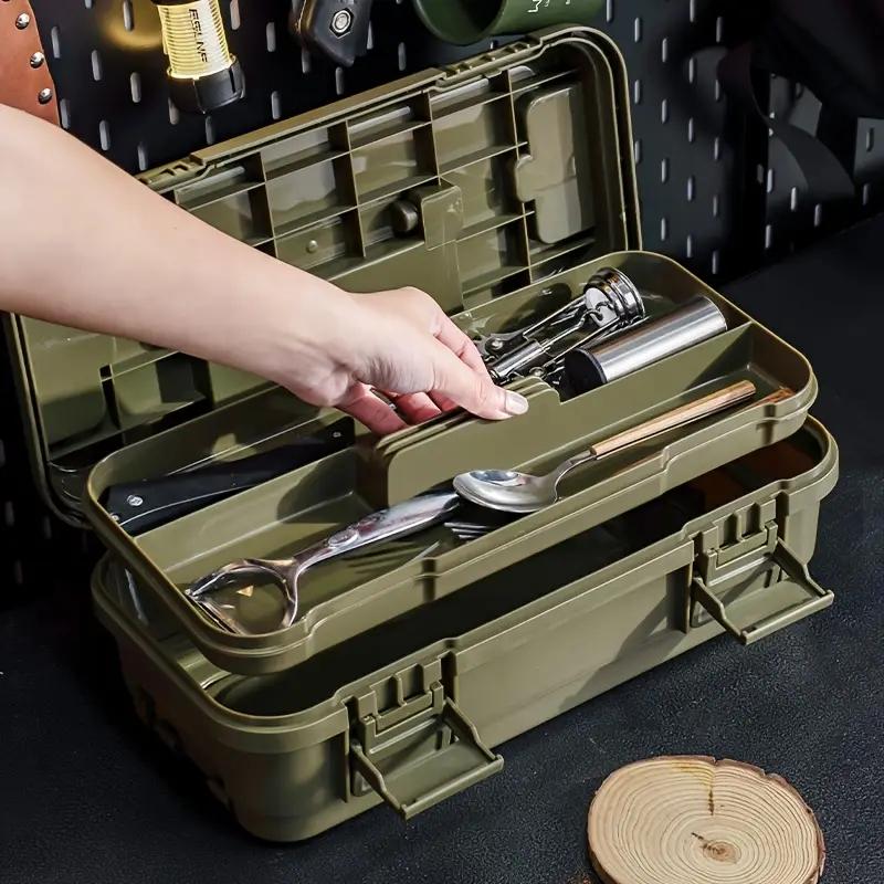 Waterproof Multi-Functional Tool Box, Stackable & Connectable Design, Ideal for Home, Car, Outdoor Use, Durable Organizer Solution, Toolbox