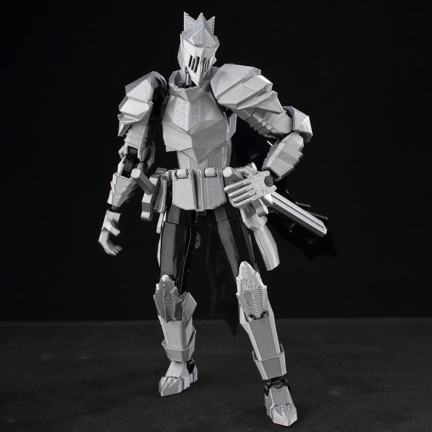 ​9L3D Lucky13 Silver Knight Robot Action Figure Dummy13 with Giant Sword T13 Multi-Jointed 3D Printed Collectible Toy Titan13​ popular