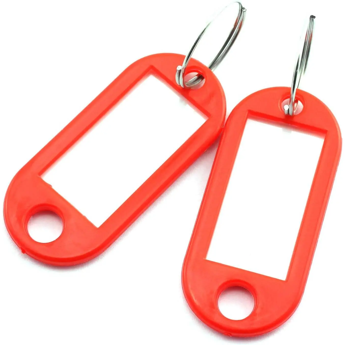 Key Ring Label Tags Plastic  Holder and Identifier Name Number Address Information Label Card