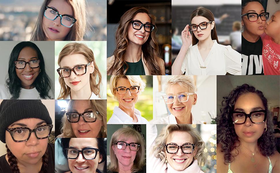 3 Pack Progressive Multifocal Reading Glasses for Women Men Oprah style Blue Light Blocking Spring Hinger Readers 2.00 Transition Eyeglasses Bifoca-Pink Blackpink