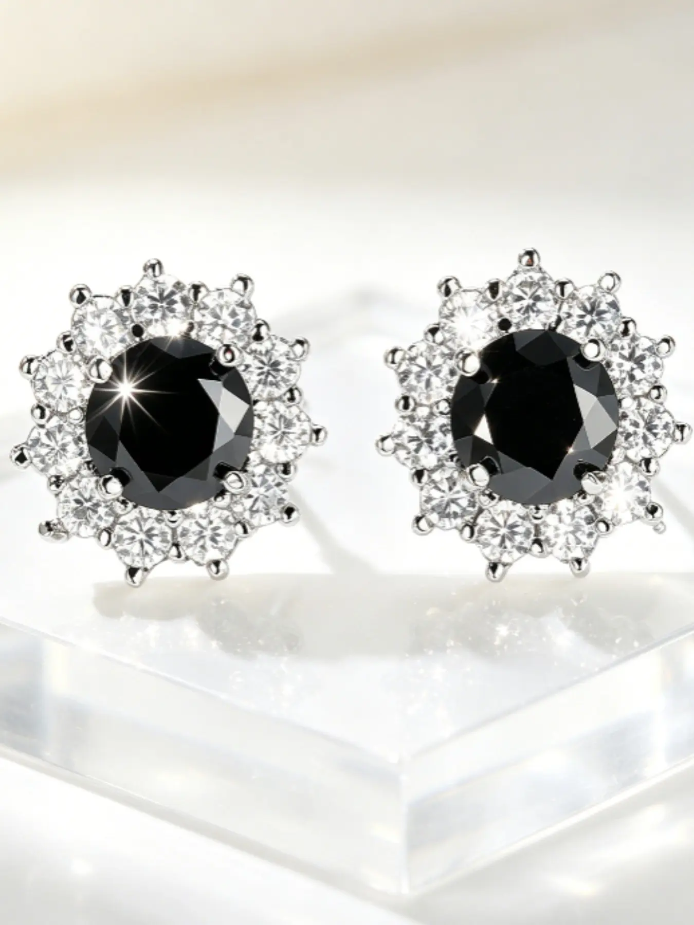 Large Shimmering Zircon Sun Drop Earrings, Birthstone Jewelry, Luxurious Court Style, Perfect for Parties, Weddings, Dates, Anniversaries