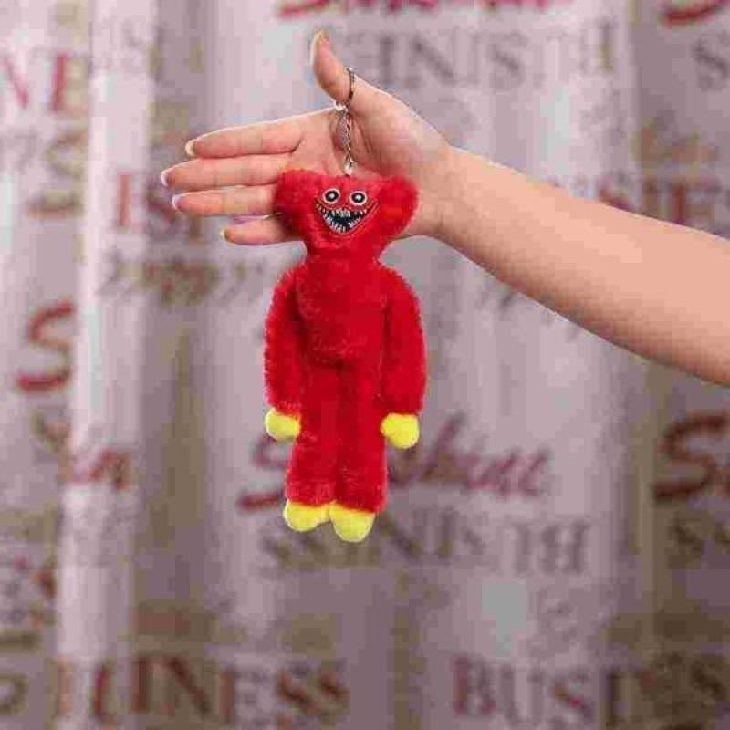 20CM Rainbow Huggy Wuggy Plush Keychain Soft Stuffed Monster Doll Creative Key Ring Party Favor Gift for Kids