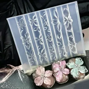 3D Flower Silicone Mold Big Small Flower Butterfly Nail Art Carving Tool
