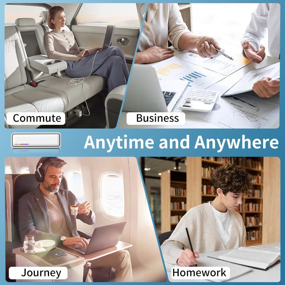 Portable A4 Thermal Printer, Battery-Powered Wireless Printer (Battery Not Included) Supporting Mobile BT and PC Printing, Smart Printer for Home, School and Office, Valentine's Day Gift