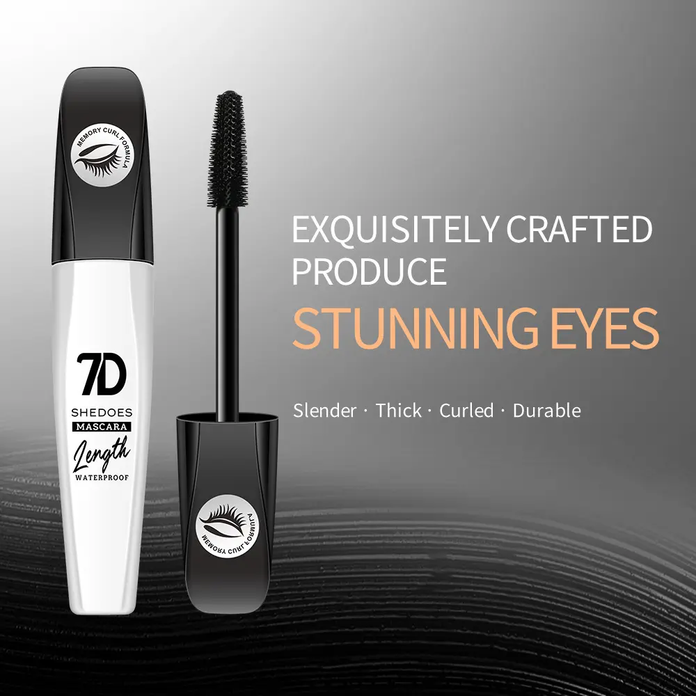 7D Effect Multi-dimensional Mascara, Waterproof & Easy To Remove, No Smudge No Flake Lash Mascara for Long Curly Thick Lashes All Day Wear