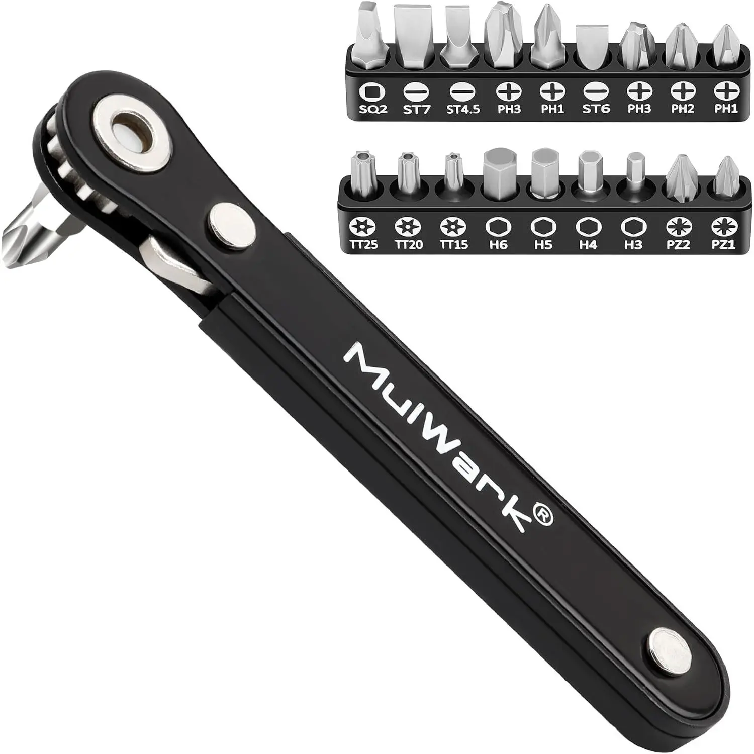20pcs Small Screwdriver Set, 1/4" Angle Screwdriver Set, 90-Degree Offset Screwdriver for Tight, Auto Repair, Electronics, Improvement EDC Tool Kit