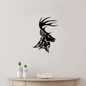 Deer Antler Design Wall Art, Metal Wall Decor, Wall Art Decor for Home Living Room Bedroom Office, Home Decor, Garden Decor