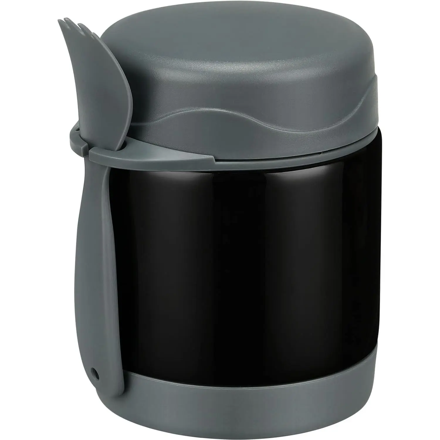 10oz Soup Thermo for Hot Food Kids,Lunch Kids Jar with Spoon Insulated Containers,Leak Proof Stainless Steel Wide Mouth Lunch School(Black)