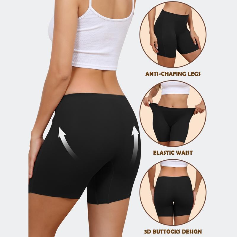 LEVAO Seamless Women's Boxer Shorts Underwear  Anti Chafing Bike Shorts Boyshorts Panties 4/6 Pack S-XXL