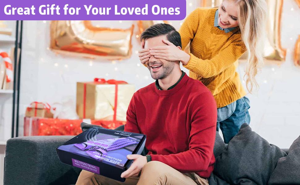 Pedal Resistance Band with Handle, Aturien Adjustable Powerful 4-Tube Elastic Bands for Exercise, Multifunctional Foot Pedal Puller, Home Workout Equipment for Legs Arms Abs