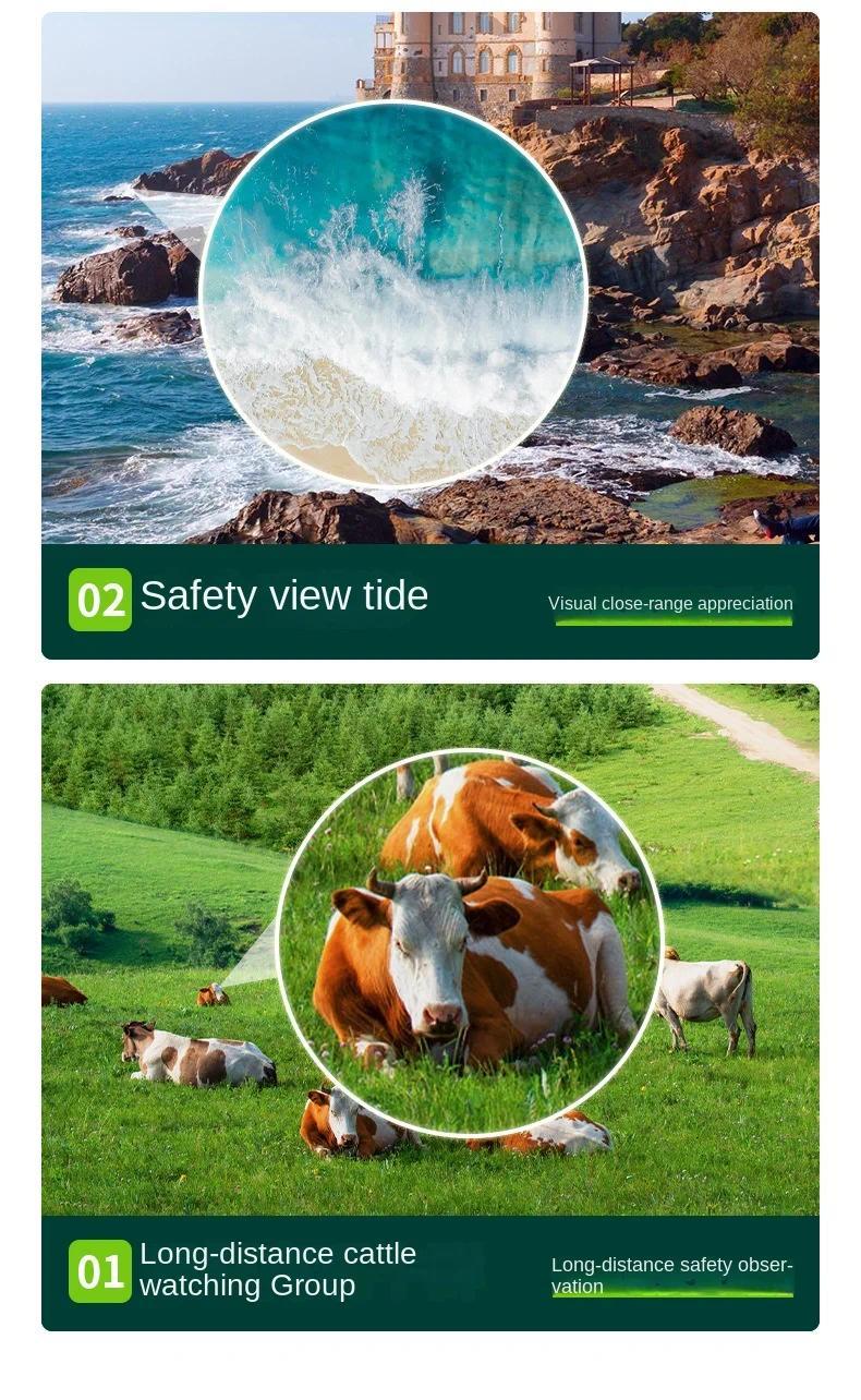 Portable High-Definition Monocular Telescope 1000x20mm with High Magnification Zoom Compact Scope for Hunting Camping Mountaineering Outdoor Fishing and Travel