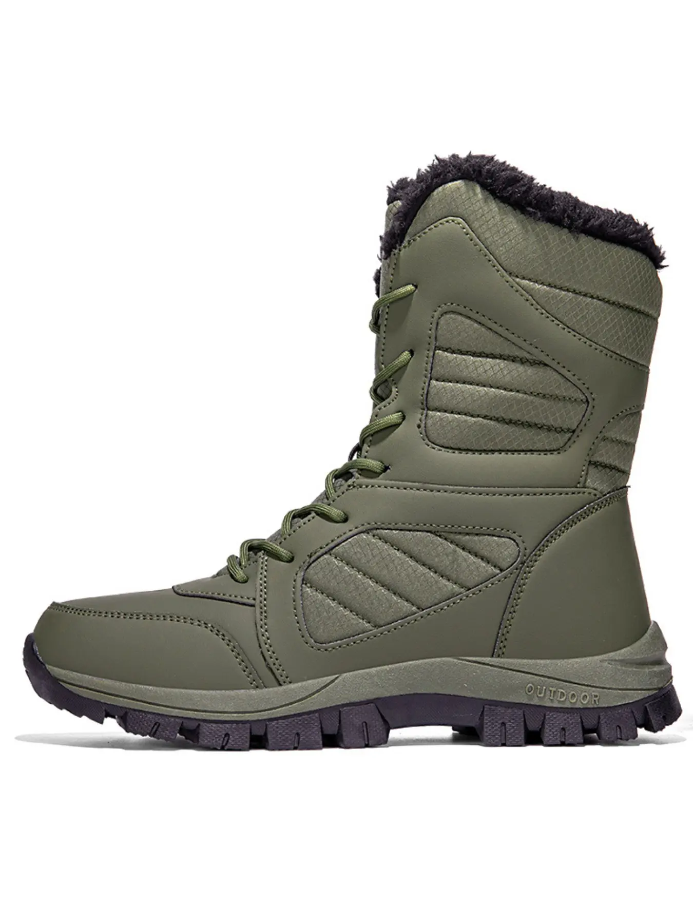 Warm Winter Snow Boots, Mid-Calf Outdoor Shoes, Waterproof & Windproof, Non-Slip Sole, Soft Lining, Ideal for Camping & Daily Use