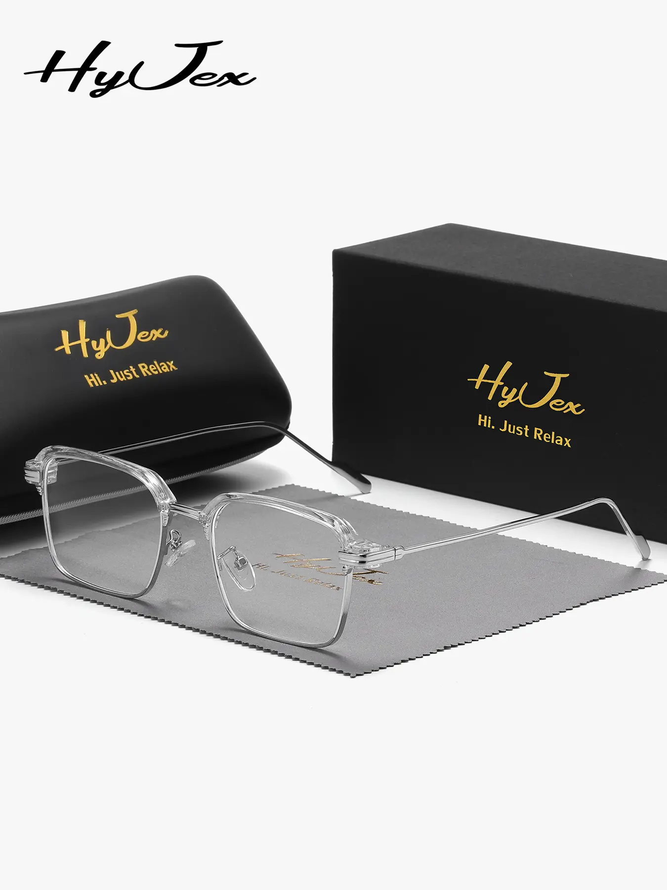 HyJex 1 Piece Unisex Meticulous Craftsmanship Full Frame Plaon Glasses For Every Occasion Square Frame Plaon Glasses