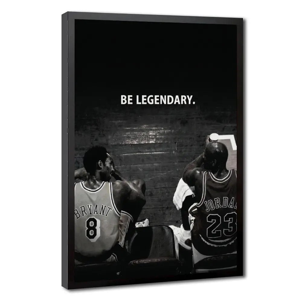 Kobe Bryant Poster Motivational Quote Wall Art For Office Decor Basketball Legend Slam Dunk Black White Canvas Success Mindset Print
