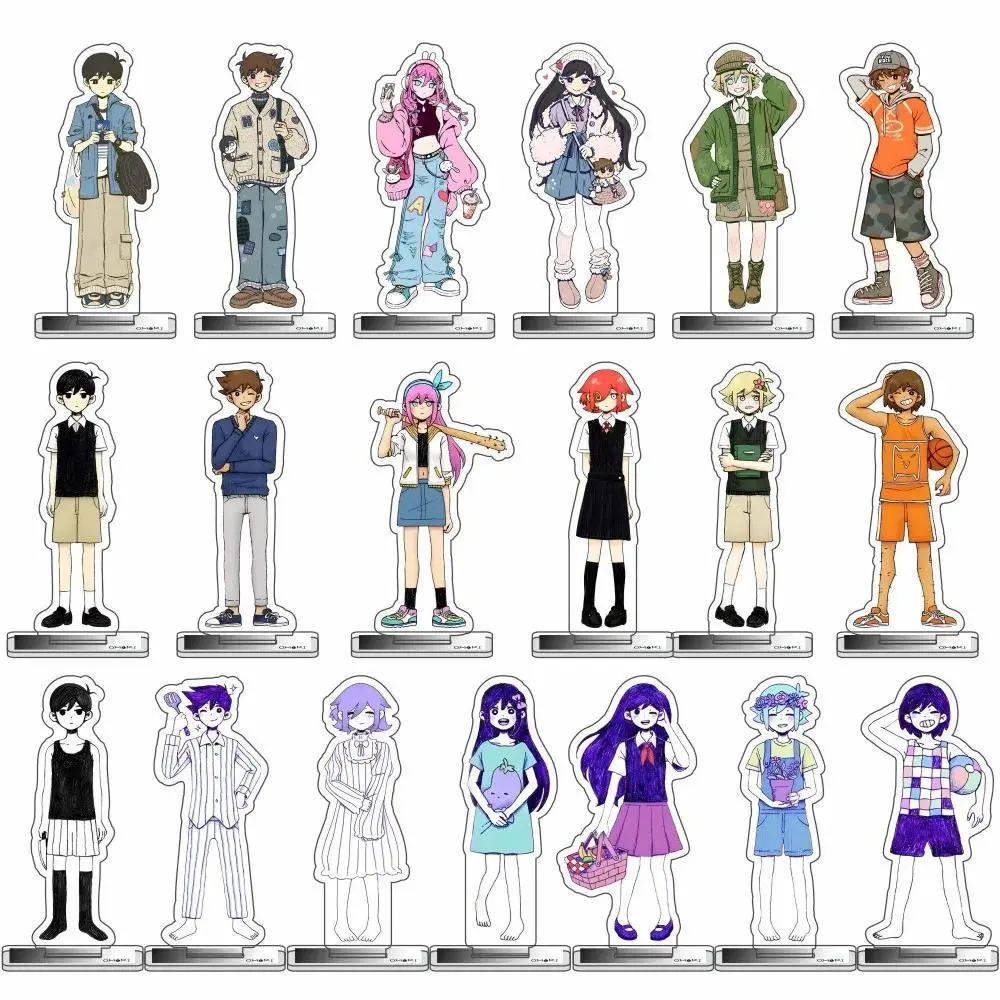 Game Omori 10cm Acrylic Figure SUNNY HERO KEL BASIL Standing Model Desktop Decoration Fan Collection Gift Keychain