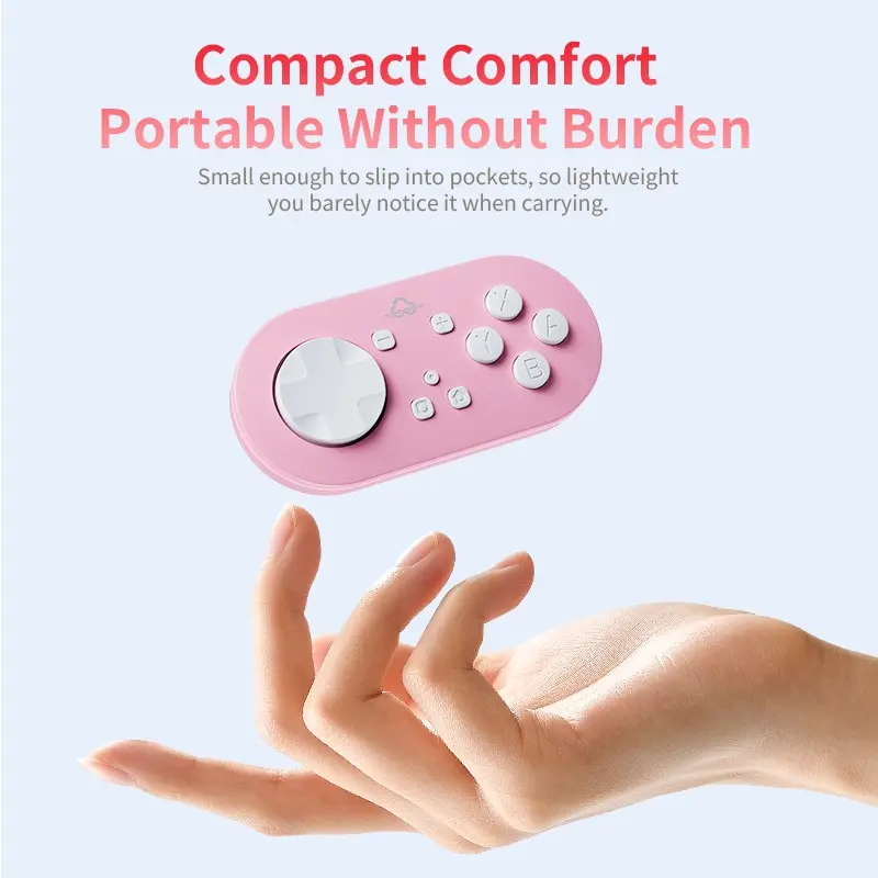 Wireless Mini Bluetooth Controller Gamepad For iPhone iPad Android Nintendo Switch Tablet Mobile IOS PC smart TV Box Computer Small Control Game Pad smart Cell Phone Cellular Laptop notebook Command Mando joystick Trigger Gaming Accessories remote handle