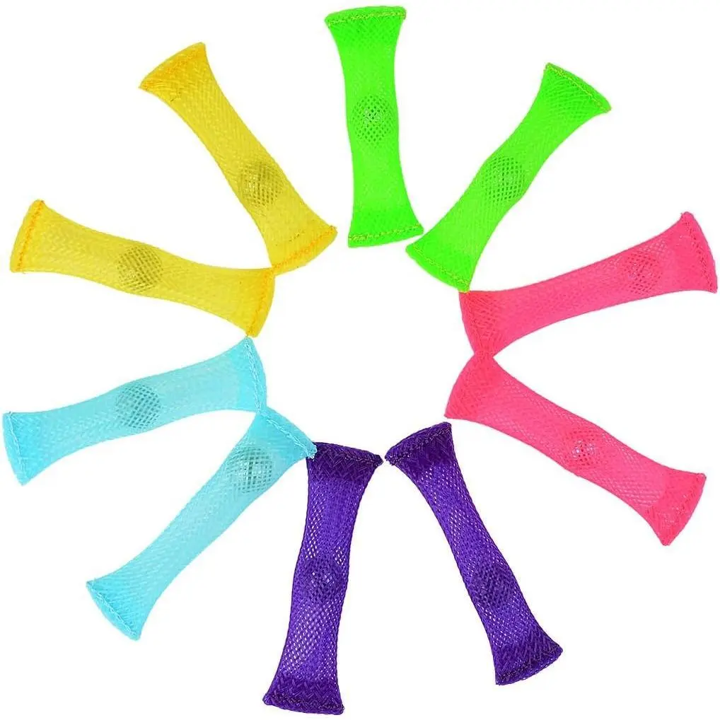 Unisex Small Marble Fidget Toys (10-Piece, 5 Colors) - Multi-Squeeze Stress Relief, Focus Enhancing Soothing Toys for Ages 12+ with ADHD, ADD, OCD, Autism, Anxiety Support, Marble Toy
